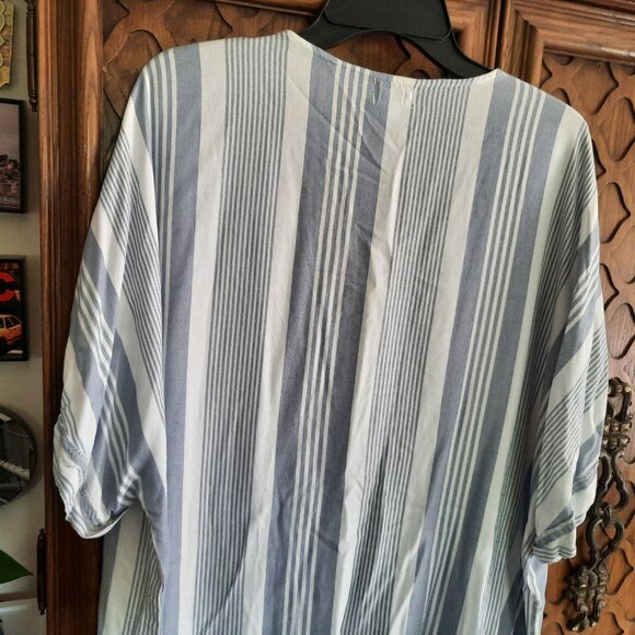 Mud Pie Beach Striped Slouchy Swim Coverup Tunic  - Size M - Picture 9 of 14